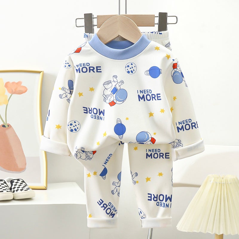 New Children'S Thermal Underwear Suit Thick Fleece Autumn Clothes And Pants For Men And Women Base Home Clothes - Image 3